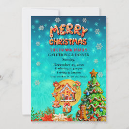 Kerstmis Gemberkoek Snoep Huis, en Nieuwjaar In Kaart