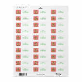 Kerstmis Gemberkoekman Adreslabels voor de Feestda Etiket (Full Sheet)