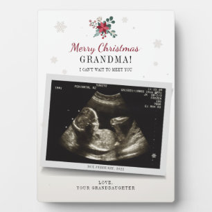 Kerstmis, gender onthullen Ultrasound foto Fotoplaat