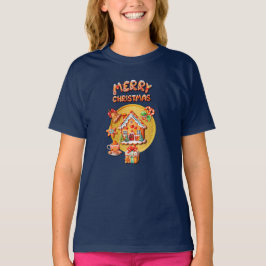 Kerstmis Gengeltebrood Snoep Huis, en Nieuwjaar T-shirt