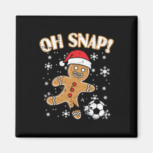 Kerstmis Gengherbrood Voetbal Oh Snap Grappige Ker Magneet