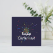 Kerstmis genieten feestdagenkaart (Staand voorkant)