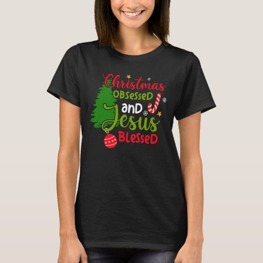 Kerstmis Geobsedeerd en Jesse's Gezegende Geschenk T-shirt (Voorkant)