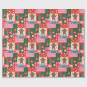 Kerstmis Geometrische vakantie Noel Kerstmis Cadeaupapier (Vlak)