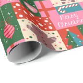 Kerstmis Geometrische vakantie Noel Kerstmis Cadeaupapier (Rol Hoek)