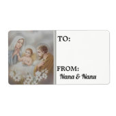 Kerstmis Gepersonaliseerd Etiket (Voorkant)