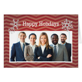 Kerstmis Gepersonaliseerd Foto Red Chevron, Z