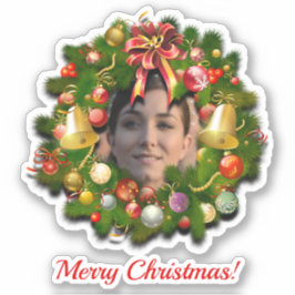 Kerstmis Gepersonaliseerd met uw foto Sticker