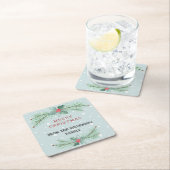 Kerstmis, gepersonaliseerd, Spruce, mistletoe Kartonnen Onderzetters (Insitu)