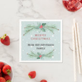 Kerstmis, gepersonaliseerd, Spruce, mistletoe Servet (Insitu)