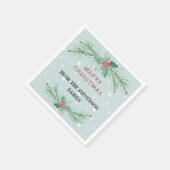 Kerstmis, gepersonaliseerd, Spruce, mistletoe Servet (Hoek)