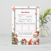 Kerstmis Gepersonaliseerde brief voor Kerstman en  Kaart (Staand voorkant)