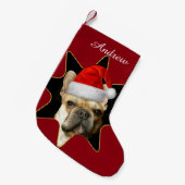 Kerstmis: gepersonaliseerde bulledog kleine kerstsok (Voorkant (Hangend))