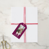 Kerstmis Gepersonaliseerde Foto Cadeaubadge Cadeaulabel (Met Touw)