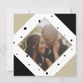 Kerstmis gepersonaliseerde moderne spotty foto feestdagenkaart (Voorkant)