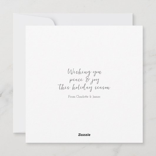 Kerstmis gepersonaliseerde moderne spotty foto feestdagenkaart (Achterkant)