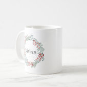 Kerstmis, gepersonaliseerde naam koffiemok (Voorkant links)