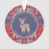Kerstmis gepersonaliseerde Scandinavische Scandina Ornament (voorkant)