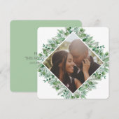 Kerstmis Gepersonaliseerde Winter Foliage Foto Feestdagenkaart (Voorkant / Achterkant)