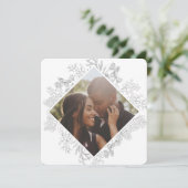 Kerstmis Gepersonaliseerde Winter Foliage Foto Feestdagenkaart (Staand voorkant)