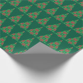 Kerstmis gepixelde boom inpakpapier (Hoek)
