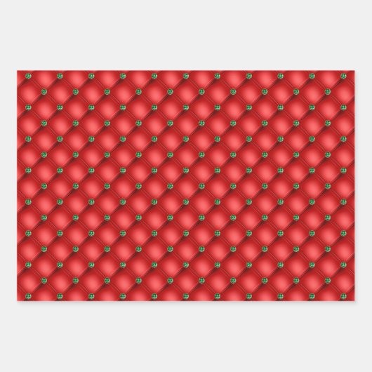 Kerstmis - gequilleerde Trio Inpakpapier Vel (Voorkant)