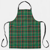 Kerstmis geruit groen patroon-23914 schort (Voorkant)