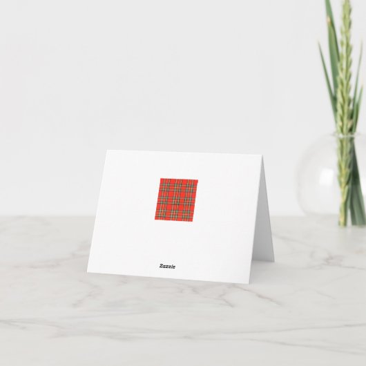 Kerstmis geruit kaart (Achterkant)