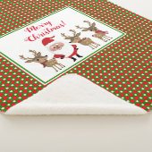 Kerstmis Geruit Kerstman Rendier Schattig Feestdag Sherpa Deken (3/4)