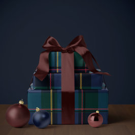 Kerstmis geruit klassiek vakantie eenvoudig cadeaupapier