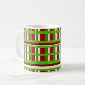 Kerstmis geruit koffiemok (Voorkant links)
