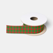 Kerstmis geruit satijnen lint (Spoel)
