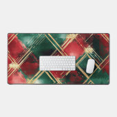 Kerstmis geruite aangepaste muismat bureaumat (Keyboard & Muis)