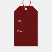 Kerstmis geruite cadeaukaartjes cadeaulabel (Achterkant)