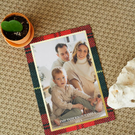 Kerstmis geruite folie foto collage Kerstmis Feestdagenkaart