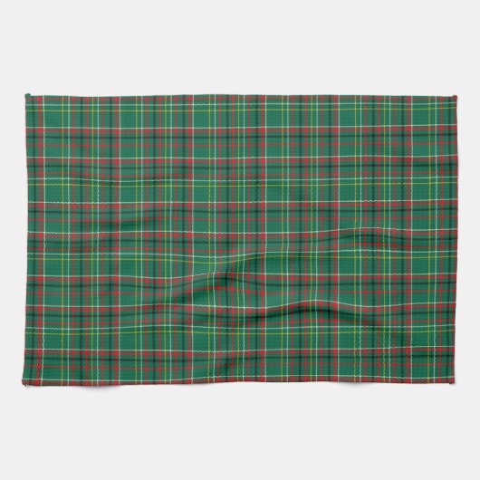 Kerstmis geruite groene patroon-23914 theedoek (Horizontaal)