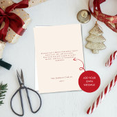 Kerstmis geruite kaart met foto