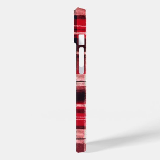 Kerstmis geruite kerstkat met naam Case-Mate iPhone case (Achterkant / Links)