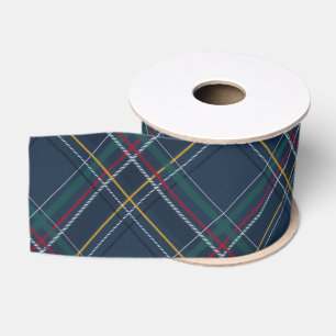 Kerstmis geruite klassieke marine eenvoudige feest grosgrain lint