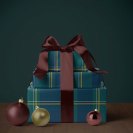 Kerstmis geruite klassieke vakantie eenvoudig cadeaupapier