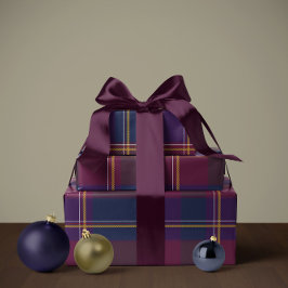 Kerstmis geruite klassieke vakantie eenvoudig cadeaupapier