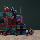 Kerstmis geruite klassieke vakantie eenvoudig cadeaupapier
