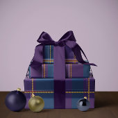 Kerstmis geruite klassieke vakantie eenvoudig cadeaupapier