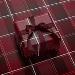 Kerstmis geruite klassieke vakantie eenvoudig cadeaupapier