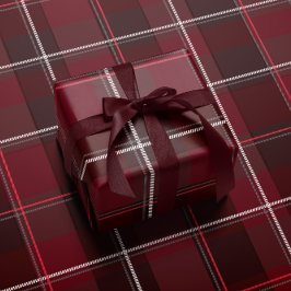 Kerstmis geruite klassieke vakantie eenvoudig cadeaupapier