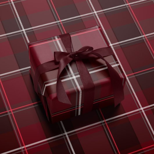 Kerstmis geruite klassieke vakantie eenvoudig cadeaupapier