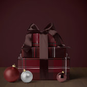 Kerstmis geruite klassieke vakantie eenvoudig cadeaupapier