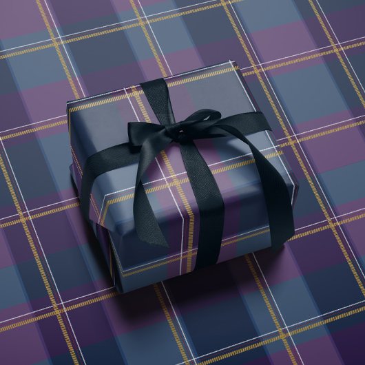 Kerstmis geruite klassieke vakantie eenvoudig cadeaupapier