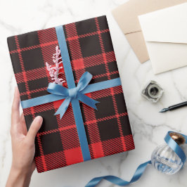Kerstmis geruite patroon  cadeaupapier