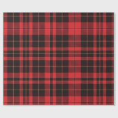 Kerstmis geruite patroon  cadeaupapier (Vlak)